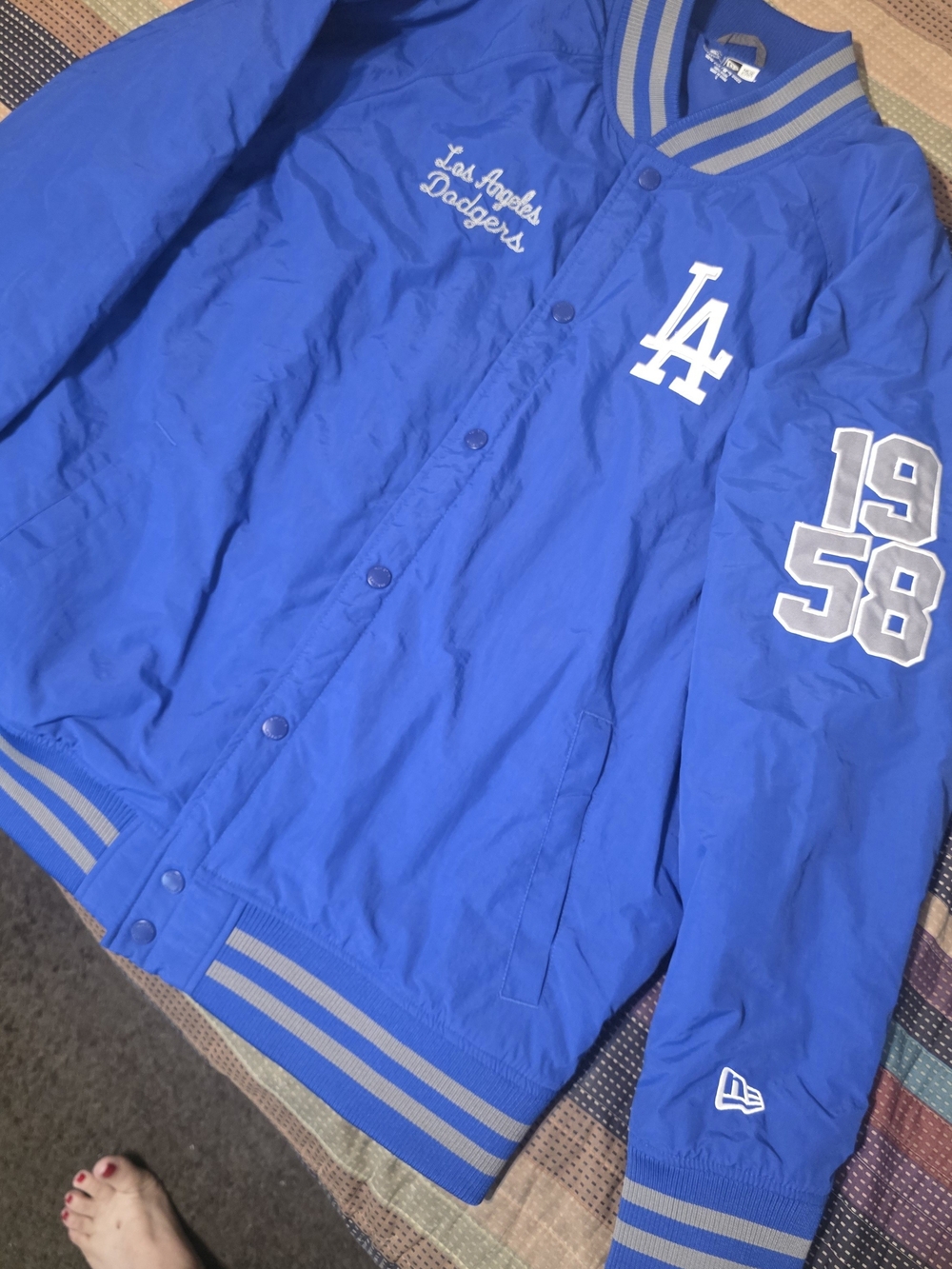 Los Angeles Dodgers New Era Mens Royal Blue  Jacket
